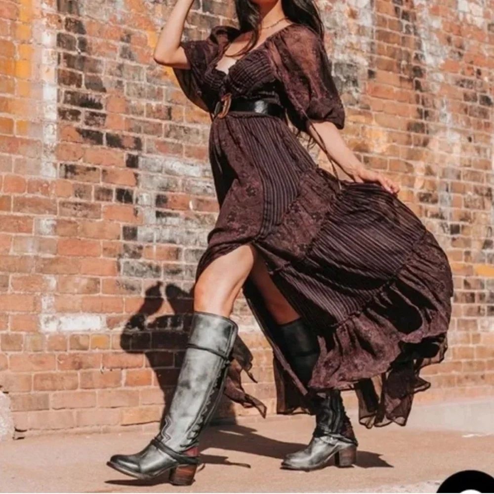 Freebird By Steven Coal Leather Woman Boots size 9
